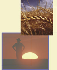 Collage of two images, part of the cover artwork for the April 2004 Sound Consumer