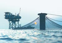 Fish farm in the ocean, cover artwork for April 2005 Sound Consumer
