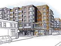 Architectural rendering of new location for PCC Fremont at N. 34th Street and Evanston Avenue N.