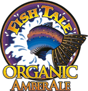 Amber Ale logo, brewed by the Fish Brewing Company