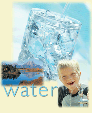 Image of a boy and glass of water, cover artwork for August 2003 Sound Consumer