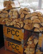 Firewood in a PCC store
