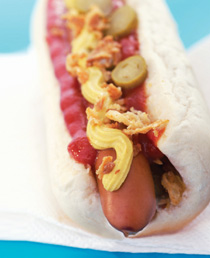 hotdog ketchup mustard