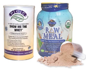 PCC whey protein powder and raw meal