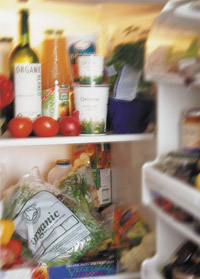 Contents inside a refrigerator