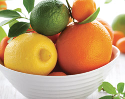 bowl citrus lemonlimeorange