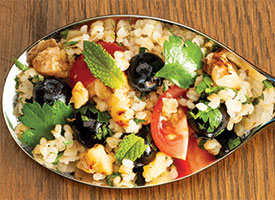 blueberry bulgur salad