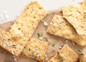cornmeal parmesan thyme crackers
