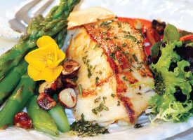 halibut salad asparagus