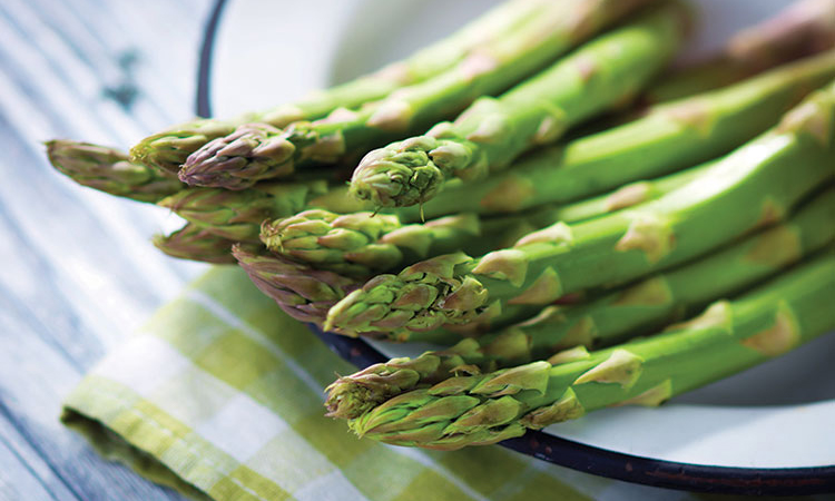 Tender local, organic asparagus