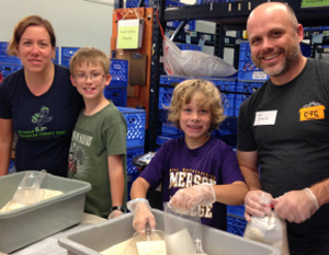 Food Bank packaging work party