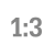 Icon depicting 1:3 ratio