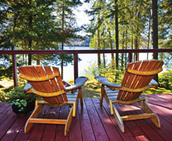 adirondack chairs deck