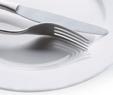 plate empty silverware