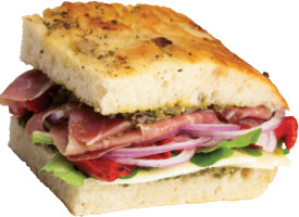 prosciutto pesto panini