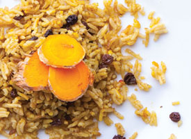 saffron tumeric rice pilaf