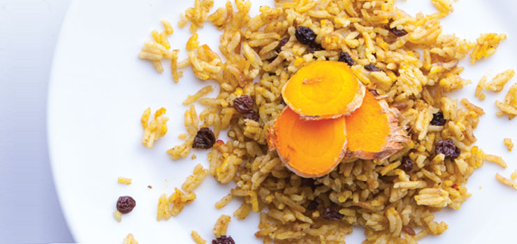 saffron and turmeric pilaf