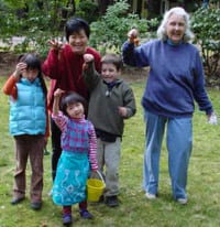 Betty Hughes and friends.