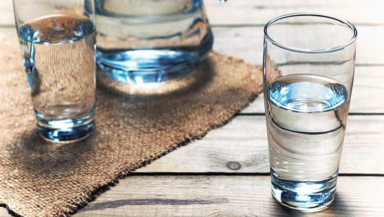 hydration water glasses on table