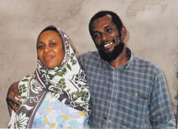Madawa (right) and his wife, Fatima