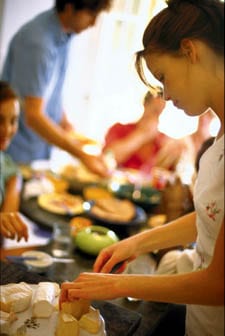 People preparing food