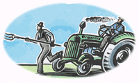 drawing of tractor