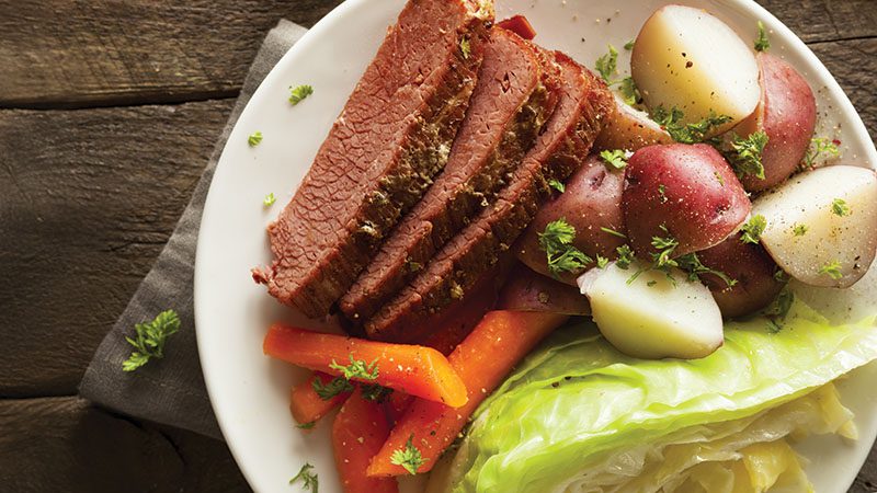 Oven-baked Corned Beef Dinner