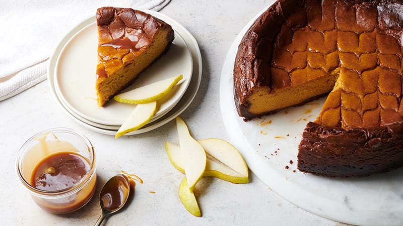 Roasted Pumpkin and Salted Caramel Cheesecake