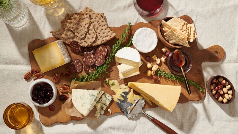 An assortment of cheeses from Washington cheesemakers.