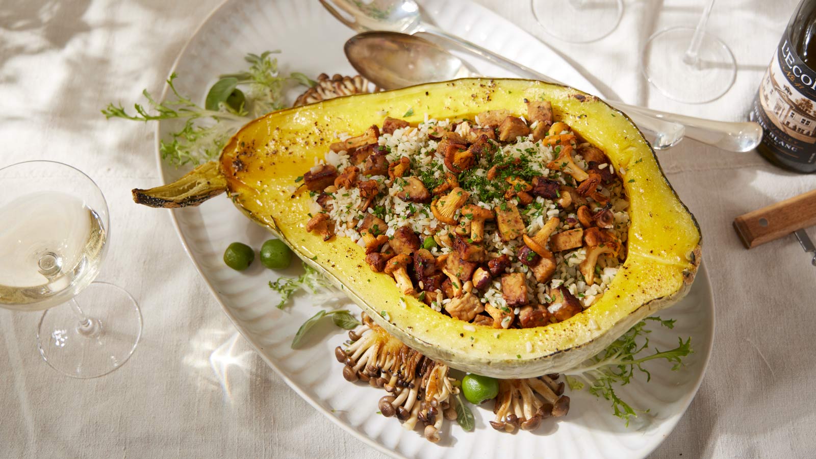 Tempeh and Wild Rice Stuffing with Hazelnuts