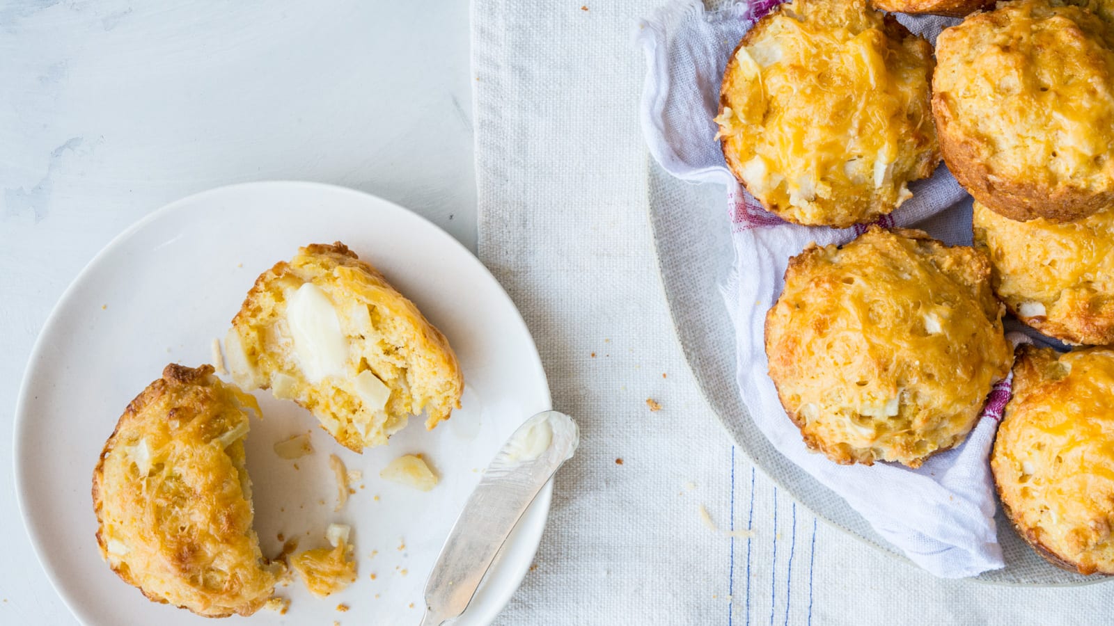 Apple-Cheddar Corn Muffins