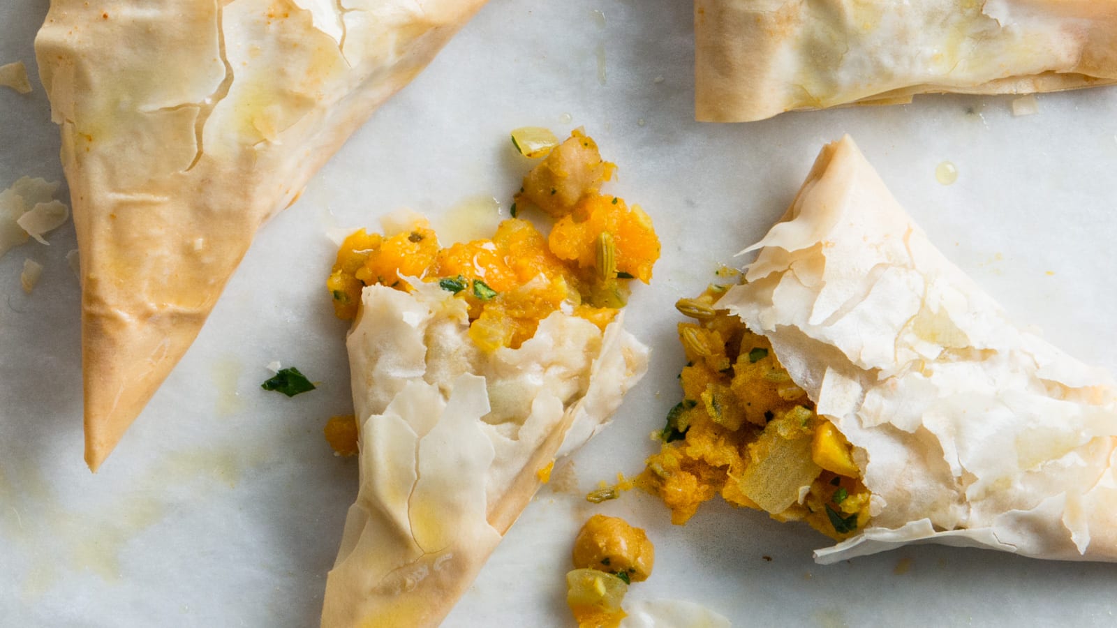 Baked Butternut Squash Samosas