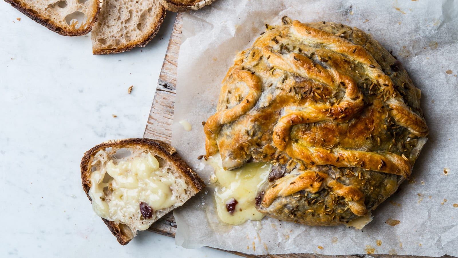 Cherry-Pistachio Brie en Croute