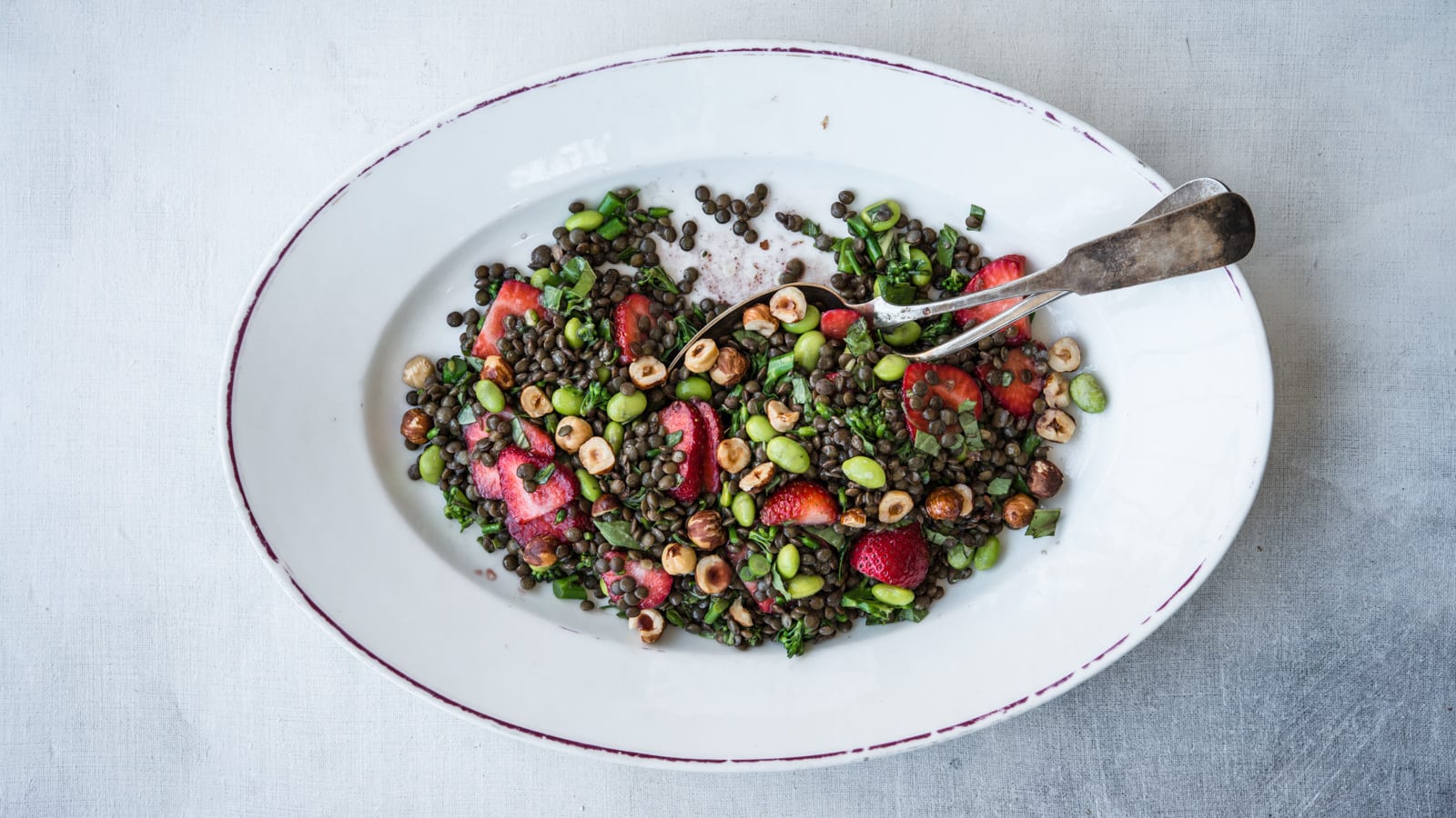 French Lentil Edamame Salad