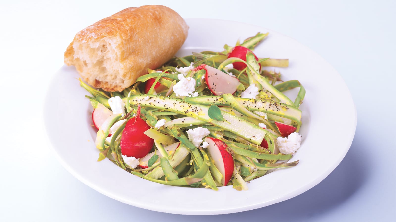 shaved asparagus salad