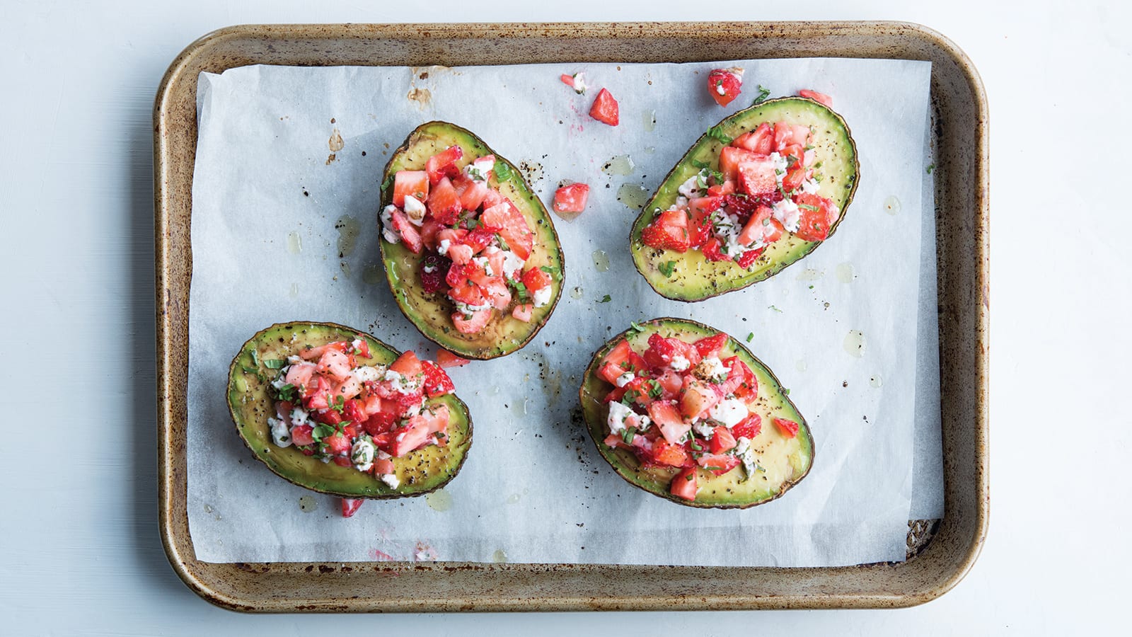 strawberry stuffed avocados