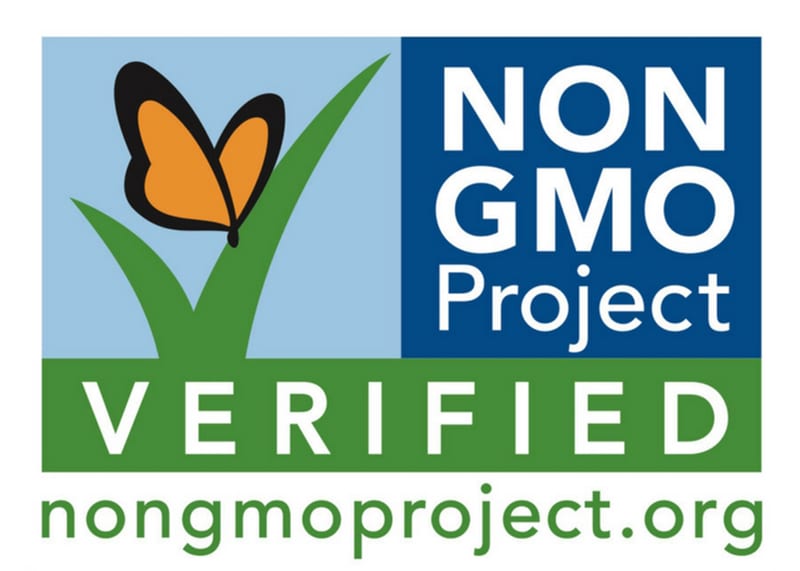 Non-GMO project verified logo.