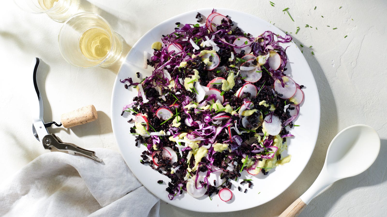 Triple Radish and Black Rice Salad