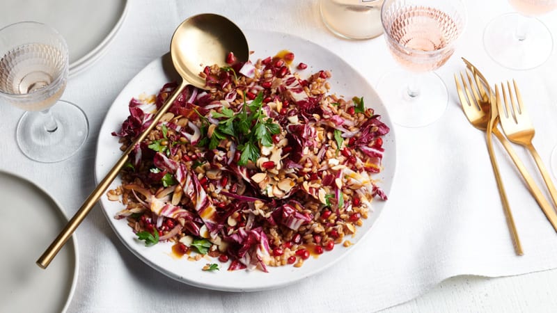 Farro Salad with Radicchio and Pomegranate