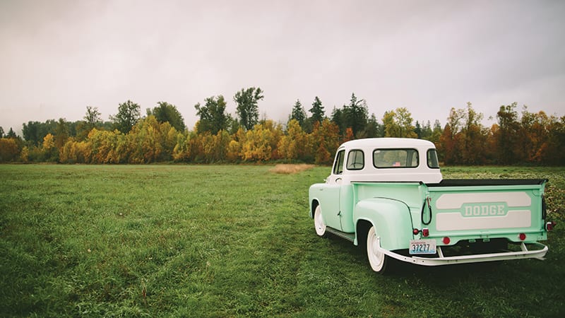 PCC Farmland Trust, truck in field