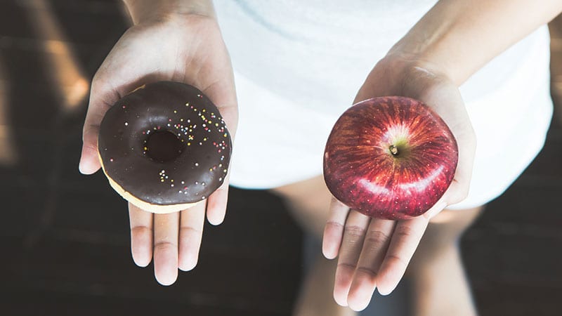 Comparing an apple to a donut