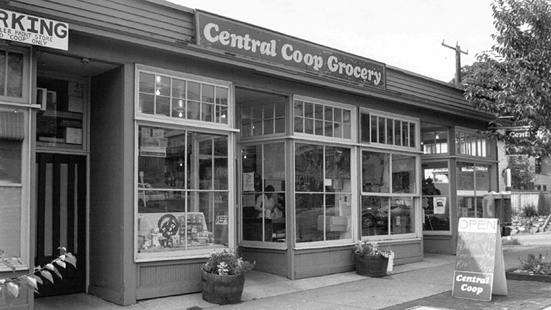 Historic photo of Central Co-op store front