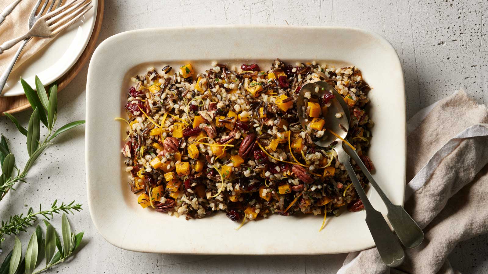 Seasonal sides - maple cranberry wild rice