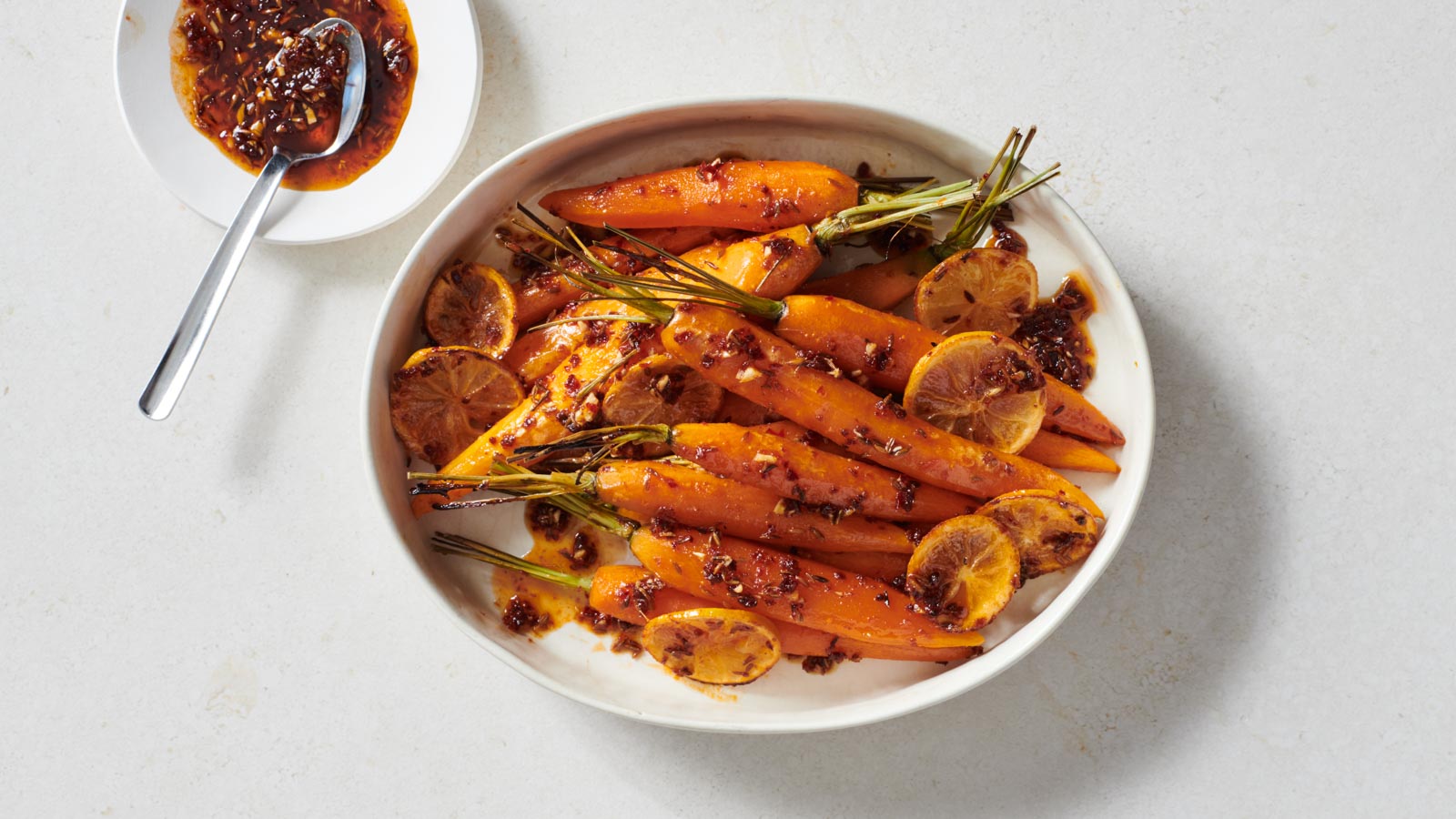 Maple-Harissa Roasted Carrots