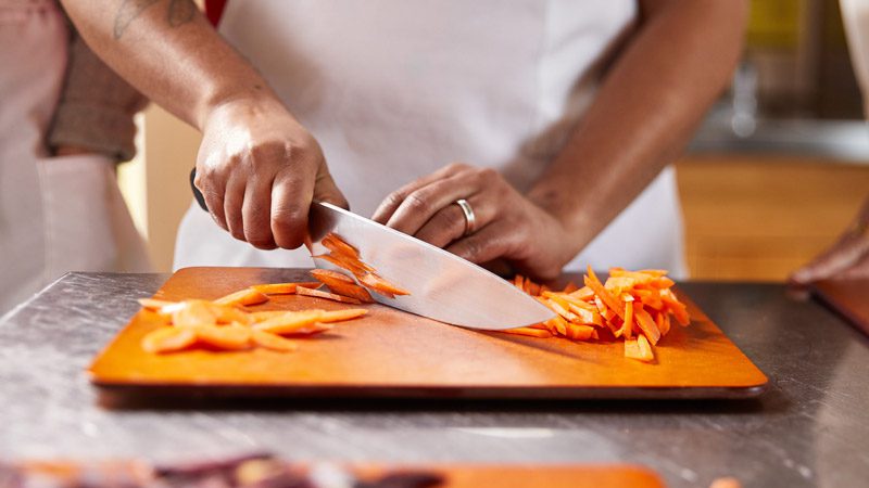 Chef's Knife cutting carrots