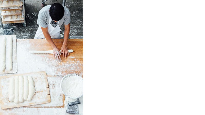 Grand Central Baking, rolling dough