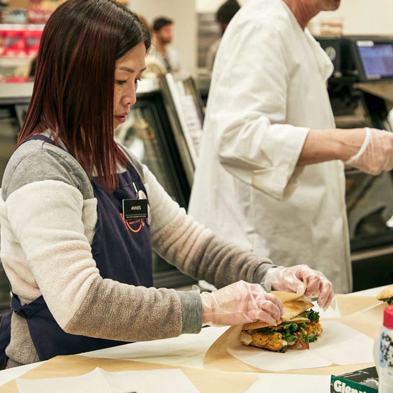 Annies working in the deli