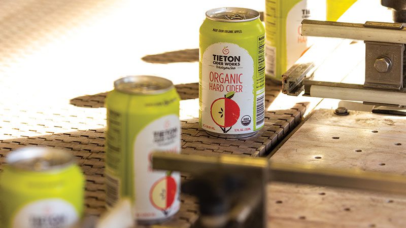Production line for Tieton Cidery