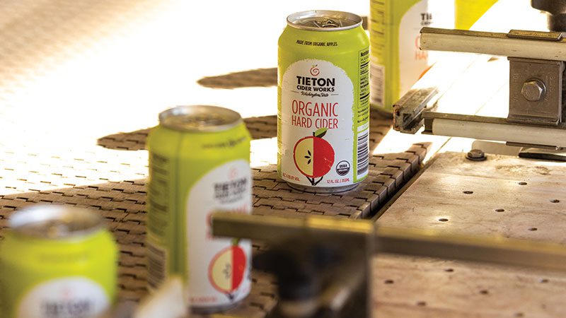 Production line for Tieton Cidery