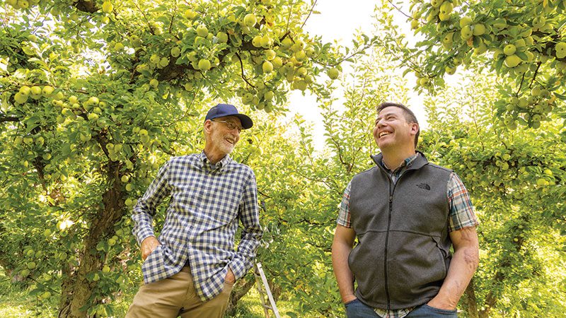 Craig Campbell and Marcus Robert at Harmony Orchards
